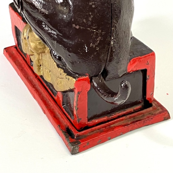 Vintage Cast Iron Bull Dog Mechanical Bank  - Book Of Knowledge - Picture 10 of 15